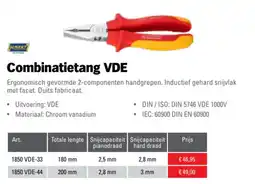 Toolspecial HART Combinatietang VDE aanbieding