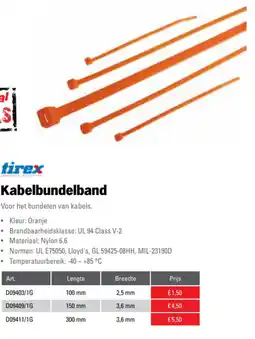 Toolspecial tirex kabelbundelband aanbieding