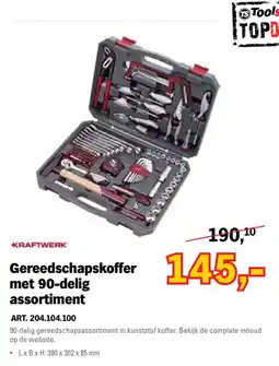 Toolspecial Kraftwerk Gereedschapskoffer met 90-delig assortiment aanbieding