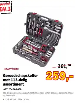 Toolspecial Kraftwerk Gereedschapskoffer met 113-delig assortiment aanbieding