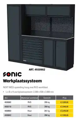 Toolspecial sonic werkplaatssysteem aanbieding