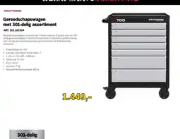 Toolspecial Kraftwerk gereedschapswagen met 301-delig assortiment aanbieding