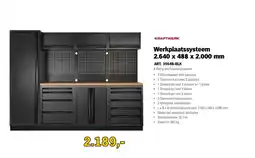 Toolspecial Kraftwerk Werkplaatssysteem 2.640 x 488 x 2.000 mm aanbieding