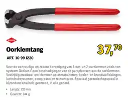 Toolspecial Knipex Oorklemtang aanbieding