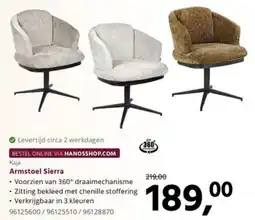 HANOS Kaja Armstoel Sierra aanbieding