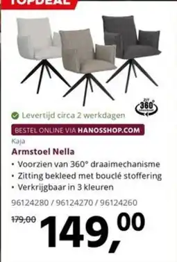 HANOS Kaja Armstoel Nella aanbieding