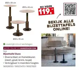 HANOS Kaja Bijzettafel Duco aanbieding