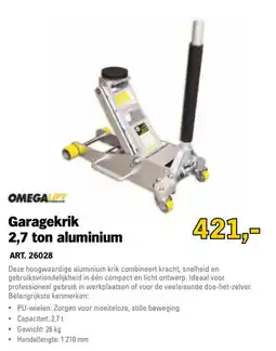 Toolspecial OmegaLift Garagekrik 2,7 ton aluminium aanbieding