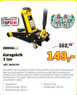 Toolspecial OmegaLift Garagekrik 3 ton aanbieding