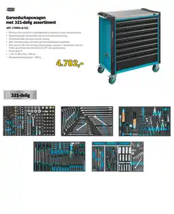 Toolspecial Haert gereedschapswagen met 321-delig assortiment aanbieding