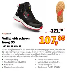 Toolspecial Redbrick Veiligheidsschoen hoog S3 aanbieding
