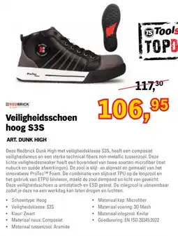 Toolspecial Redbrick Veiligheidsschoen hoog S3S aanbieding