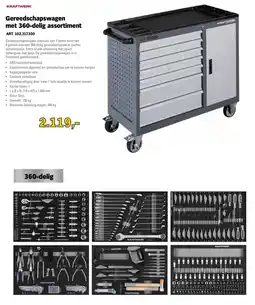 Toolspecial Kraftwerk Gereedschapswagen met 360-delig Assortiment aanbieding