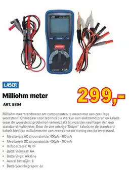 Toolspecial Laser milliohm meter aanbieding