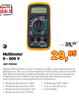 Toolspecial Fid Multimeter 0 - 600 V aanbieding