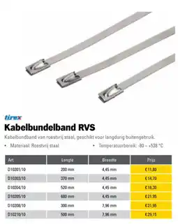 Toolspecial tirex Kabelbundelband RVS aanbieding