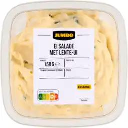 Jumbo Jumbo Ei Salade met Lente-Ui 150 g aanbieding