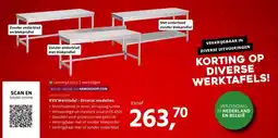 HANOS RVS Werltafel - Diverse Modellen aanbieding