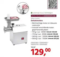 HANOS Select Cuisine Gehaktmolens aanbieding
