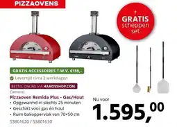 HANOS Clementi Pizzaoven Remida Plus - Gas/Hout aanbieding
