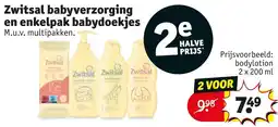 Kruidvat Zwitsal Babyverzorging en Enkelpak Babydoekjes aanbieding