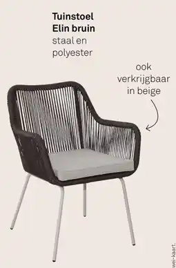 Karwei Tuinstoel Elin Bruin aanbieding