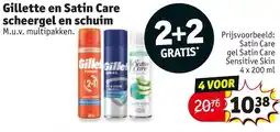 Kruidvat Gillette en Satin Care scheergel en schuim aanbieding