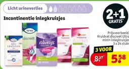 Kruidvat Incontinentie inlegkruisjes aanbieding