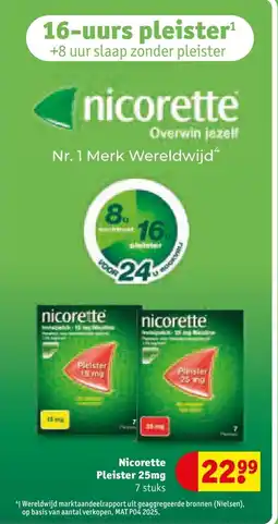 Kruidvat Nicorette Pleister 25mg aanbieding
