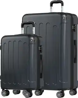 ANWB Trvlmore Kofferset 2 Delig 45L Grijs aanbieding