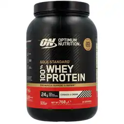 Holland & Barrett Optimum Nutrition Gold Standard 100% Whey Cookies & Cream - 768g aanbieding