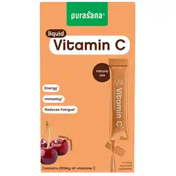 Holland & Barrett 2e product 50% korting | Purasana Liquid Vitamin C - 15 sticks aanbieding