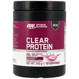 Holland & Barrett 2e product 50% korting | Optimum Nutrition Clear Whey Protein Isolate Blackcurrant Dark Berry - 240g aanbieding