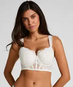 Hunkemoller Hunkemöller Voorgevormde longline beugel bh Whitney Wit aanbieding