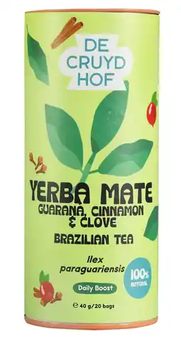 De Online Drogist Cruydhof Thee Yerba Mate Guarana/ Ilex Paraguariensis aanbieding