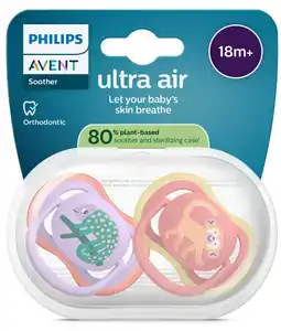 De Online Drogist Avent Ultra Air Fopspeen Kameleon Aap 18M+ aanbieding