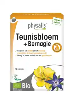 De Online Drogist Physalis Teunisbloem + Bernagie Capsules aanbieding