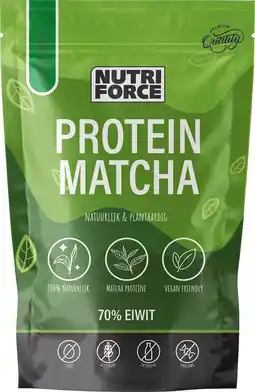 De Online Drogist Nutriforce Protein Matcha Poeder aanbieding