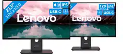 Coolblue Lenovo ThinkVision T24D-40 + Lenovo ThinkVision T24-40 aanbieding