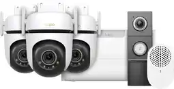 Coolblue TP-Link Tapo C530WS 3-Pack + H500 CentralHub + D235 Smart Battery & Wired Doorbell aanbieding