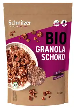 De Online Drogist Schnitzer Bio Granola Choco Glutenvrij 325GR aanbieding