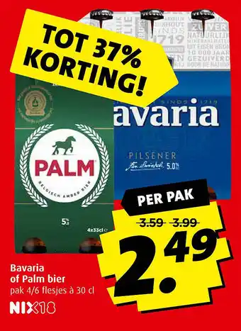 Boni Bavaria of Palm bier aanbieding