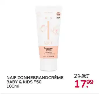 Prenatal Naif Zonnebrandcrème Baby & Kids F50 100ml aanbieding