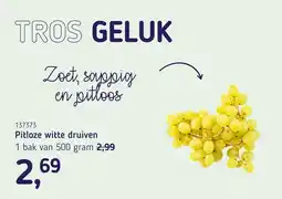 Van Hoeckel pitloze witte druiven aanbieding