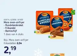 Van Hoeckel Mora oven-airfryer Rundvleeskroket Frikandel Bamischijf aanbieding
