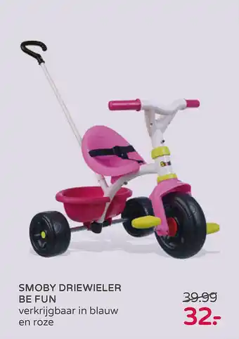 Prenatal Smoby Driewieler Be Fun aanbieding