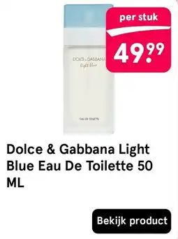 Etos Dolce & Gabbana Light Blue Eau De Toilette aanbieding