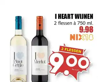 MCD Supermarkt I Heart Wijnen 750ml aanbieding