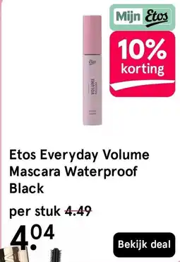 Etos Etos Everyday Volume Mascara Waterproof Black aanbieding