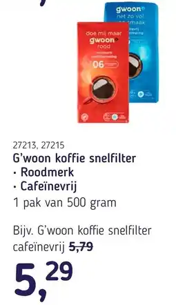Van Hoeckel G'woon koffie snelfilter aanbieding